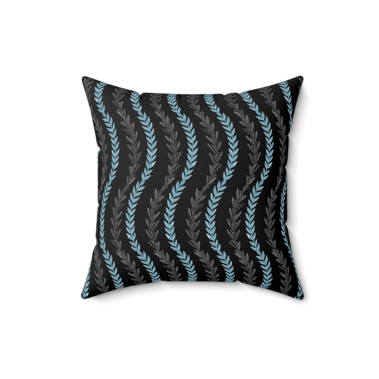 Wavy Vine Elegance Square Pillow