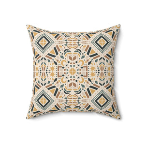 Geometric Desert Glow Square Pillow