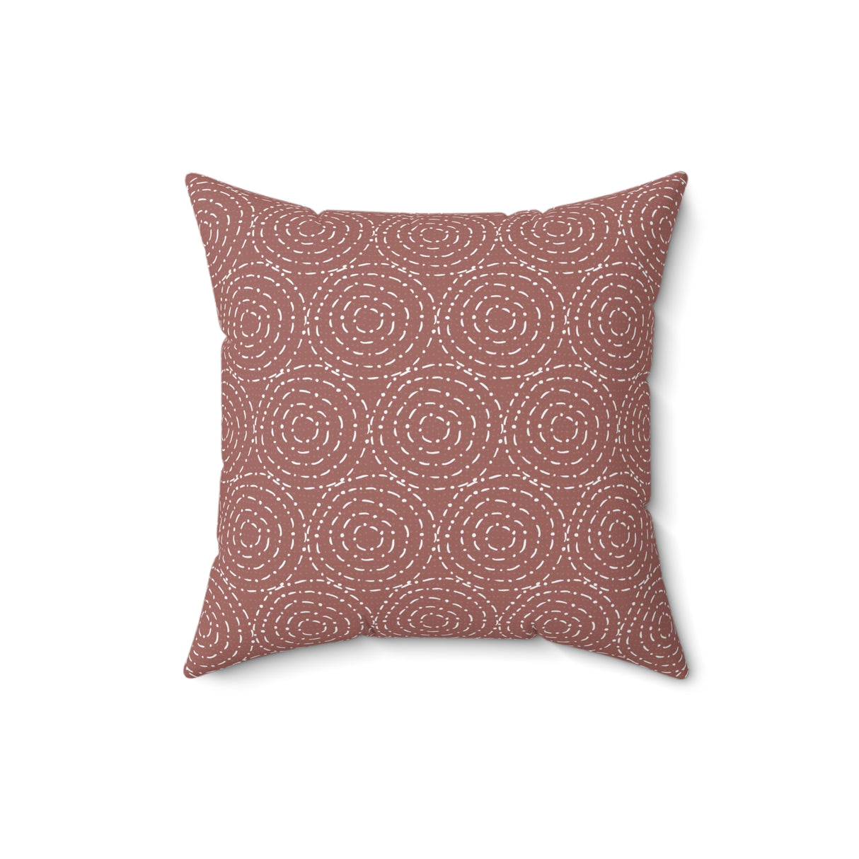 Hand-Stitched Circle Square Pillow