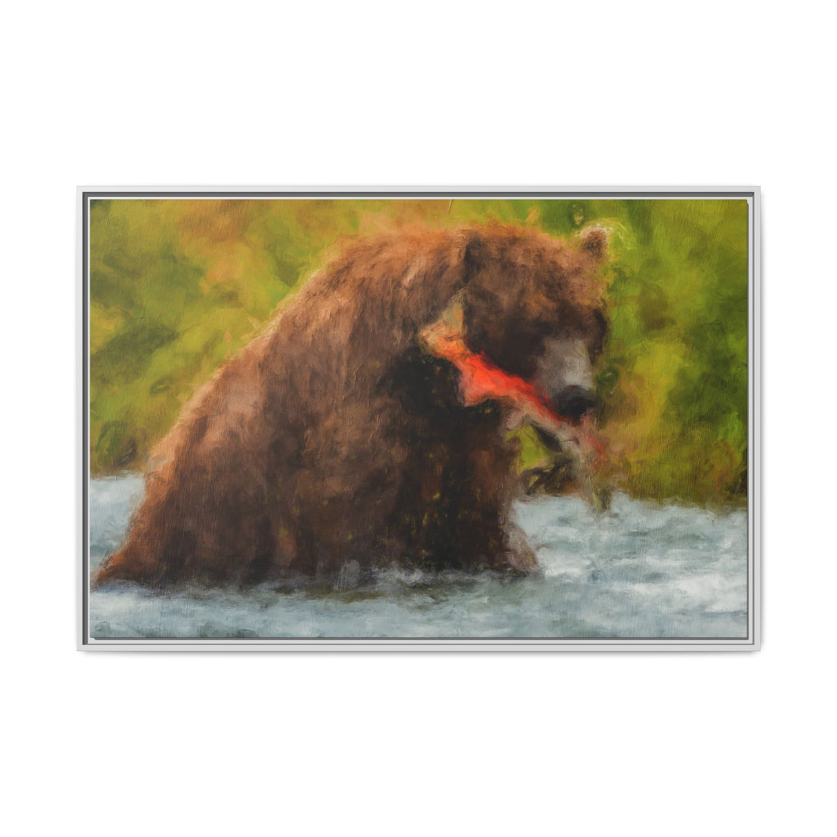 Brown Bear Fishing for Salmon, Katmai National Park