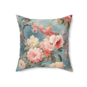 Chinoiserie Bloom Elegance Square Pillow