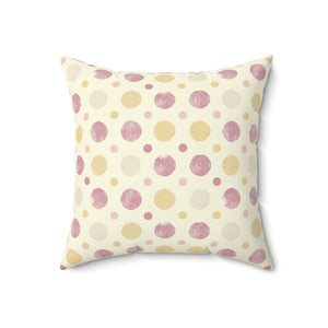 Playful Pastel Dots Square Pillow