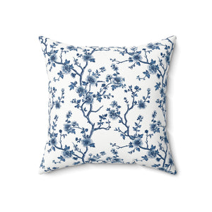 Indigo Elegance Square Pillow