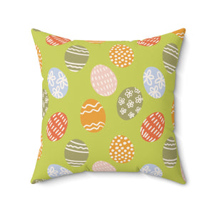 Easter Egg Meadow Square Pillow