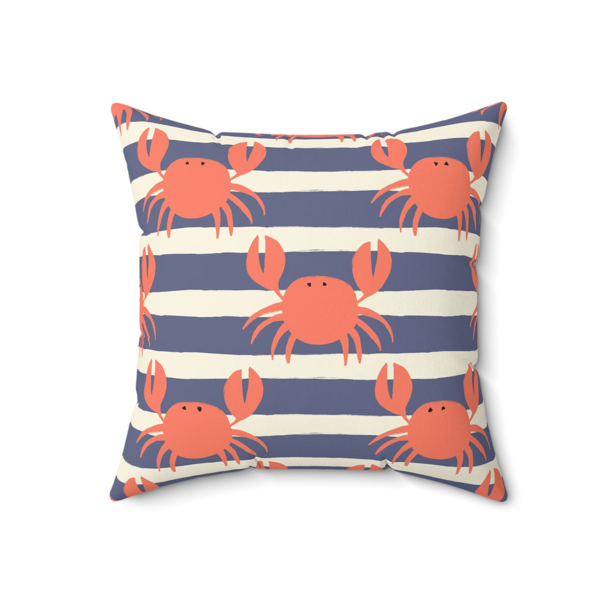 Coastal Crab Dance Square Pillow