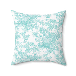 Serenity Floral Toile Square Pillow