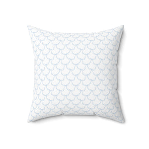 Preppy Blue Bow Square Pillow