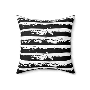 Bold Brush Stripes Square Pillow