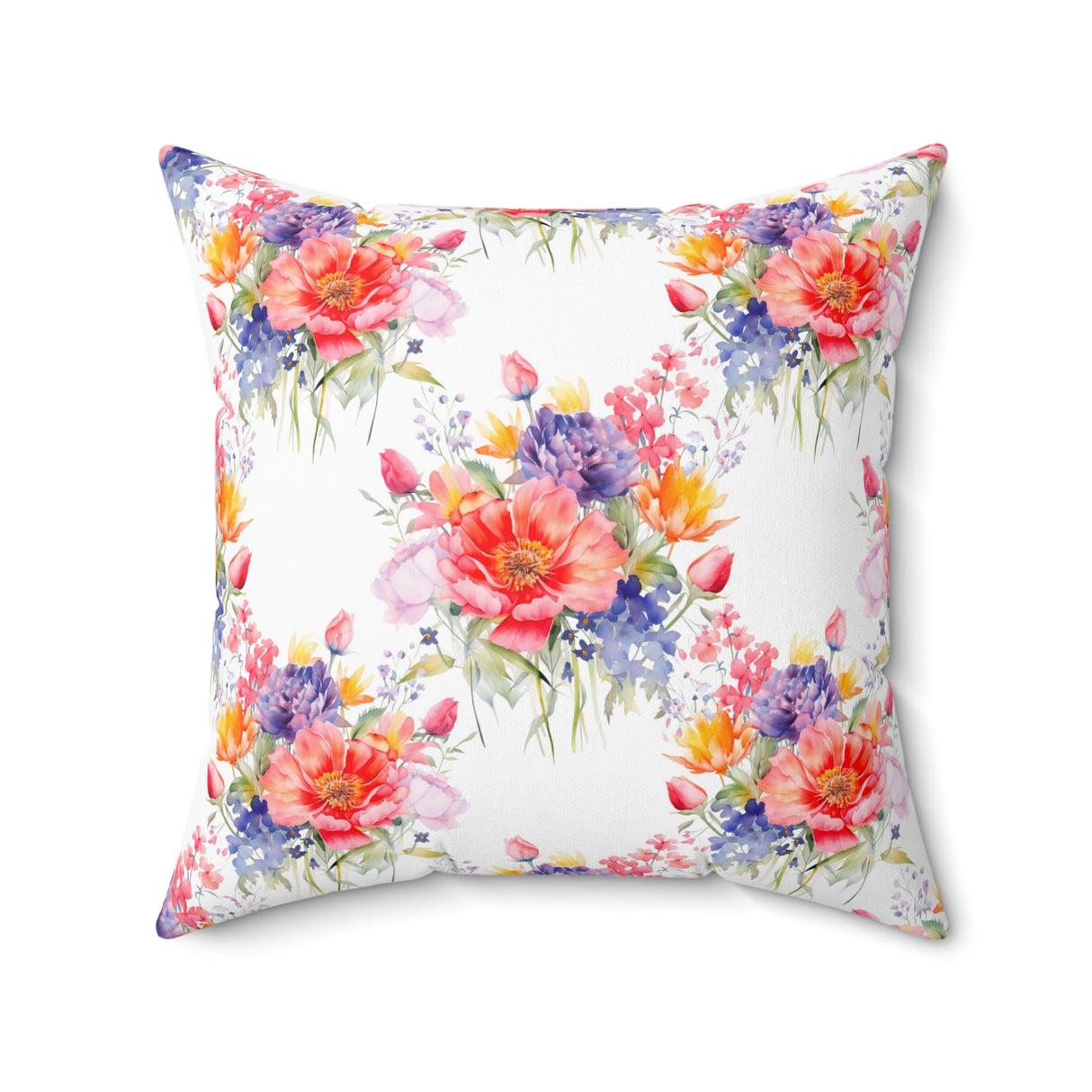 Blooming Garden Symphony Square Pillow