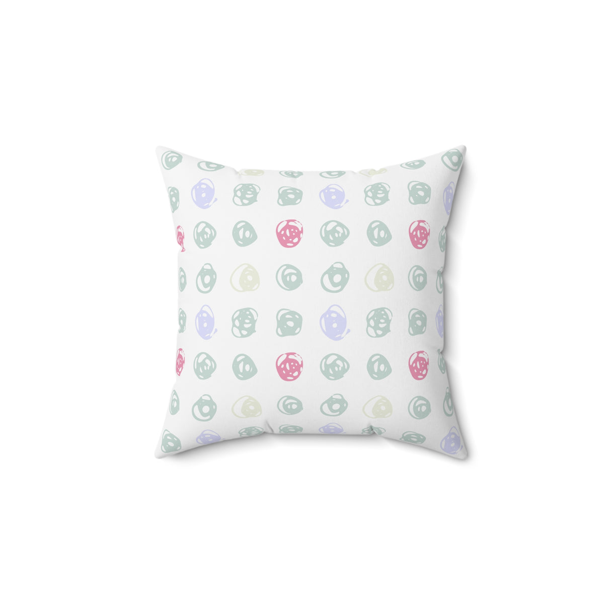 Pastel Pebble Dots Square Pillow