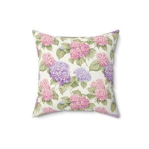 Hydrangea Whispers Square Pillow