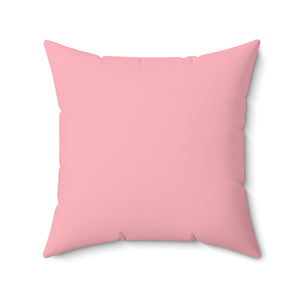 Blush Pinstripe Elegance Square Pillow