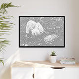 Polar Bear and Cub on the Shore, Torngat Mountains