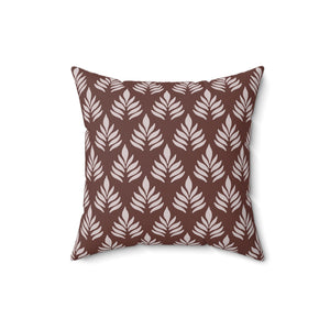 Timeless Terra Leaves Square Pillow