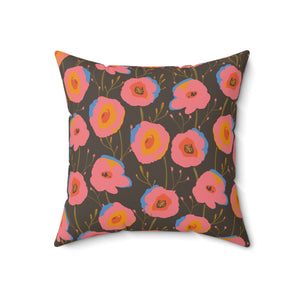 Blooming Sunset Charm Square Pillow