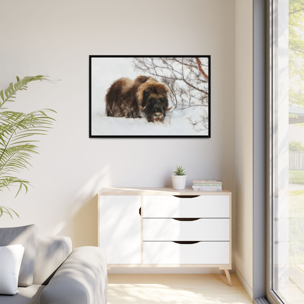 Muskox in Winter Silence, Aulavik National Park