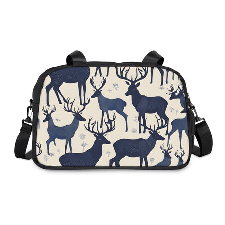 Graceful Indigo Deer Fitness Handbag - Tranquil Deer Collection