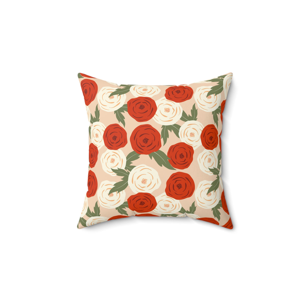 Rustic Rose Garden Square Pillow