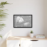 Polar Bear and Cub on the Shore, Torngat Mountains