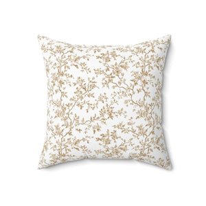 Vintage Botanical Charm Square Pillow