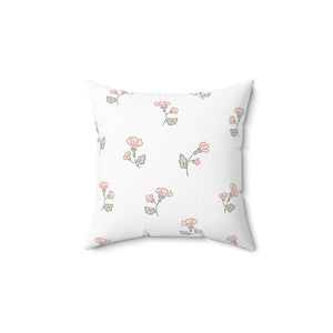 Midnight Blossom Elegance Square Pillow