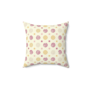 Playful Pastel Dots Square Pillow