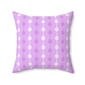 Whimsical String Blooms Square Pillow