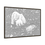 Polar Bear and Cub on the Shore, Torngat Mountains