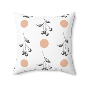 Vintage Cherries Square Pillow