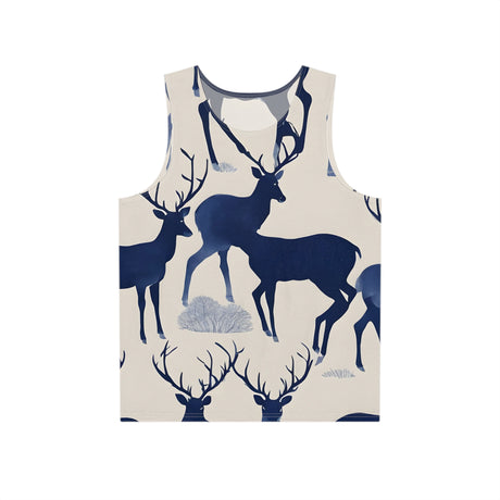 Indigo Ink Deer Men's Tank Top - Tranquil Deer Collection