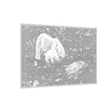 Polar Bear and Cub on the Shore, Torngat Mountains