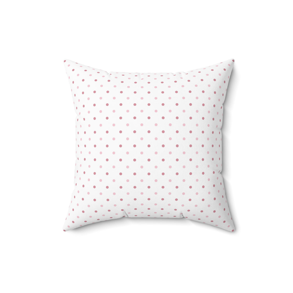 Preppy Pink Polka Dots Square Pillow