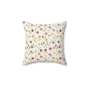 Whimsical Harvest Dots Square Pillow