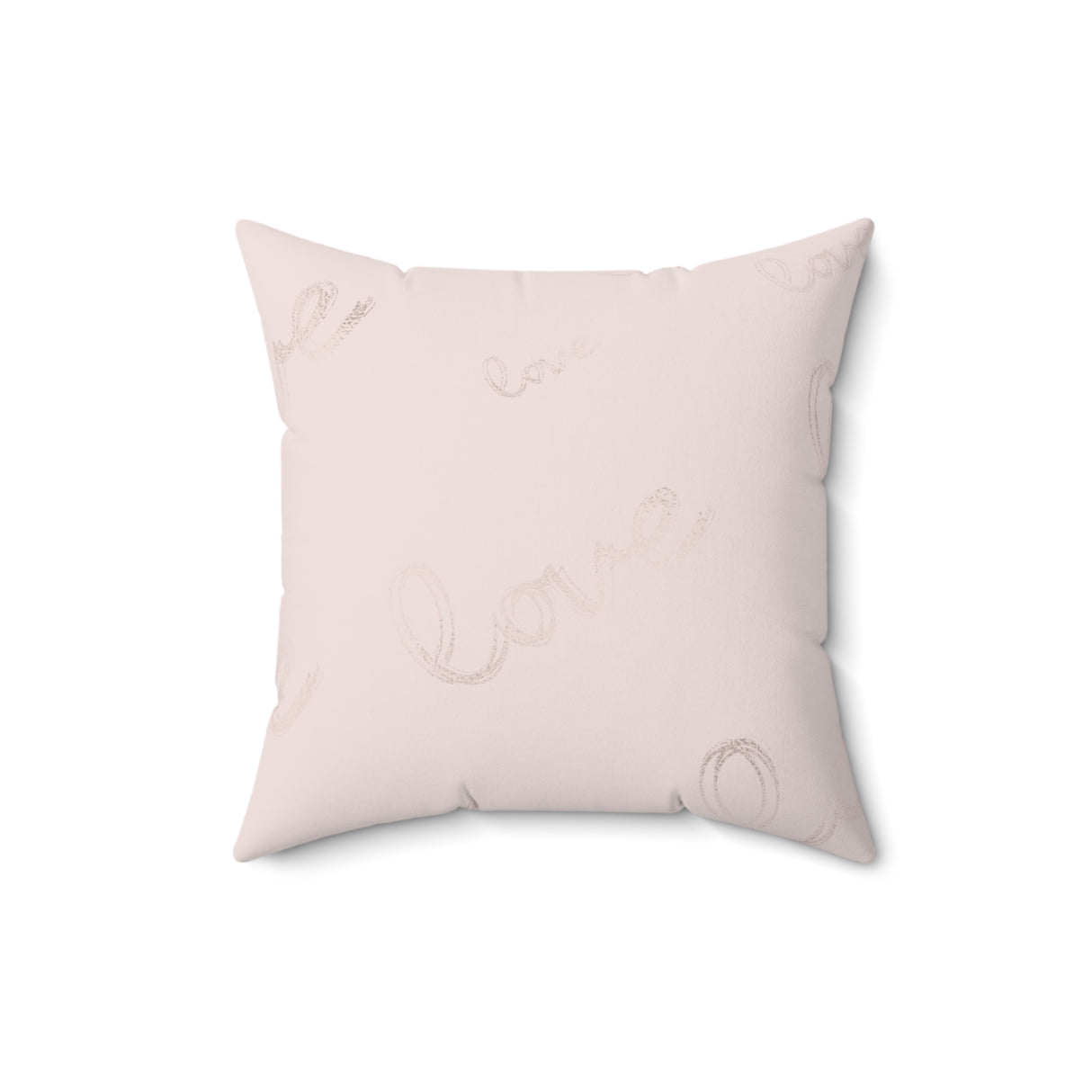 Subtle Love Script Square Pillow