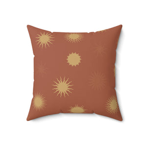 Sunburst Elegance Square Pillow