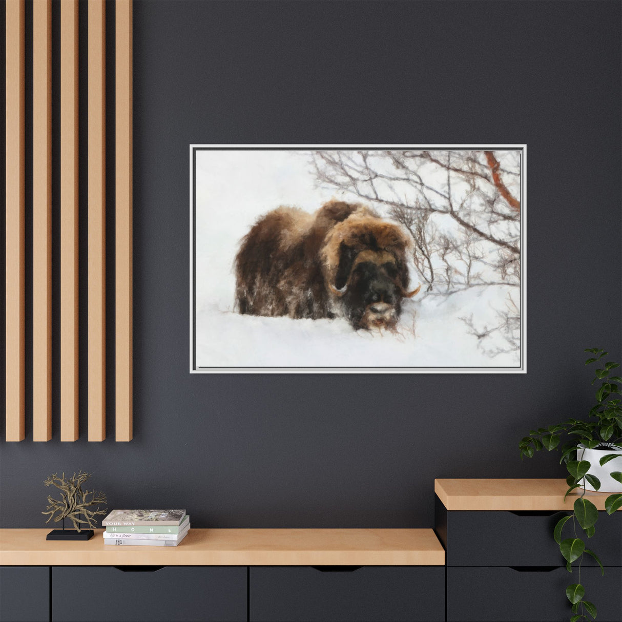 Muskox in Winter Silence, Aulavik National Park