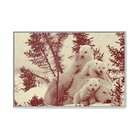 Polar Bear Mother with Triplets