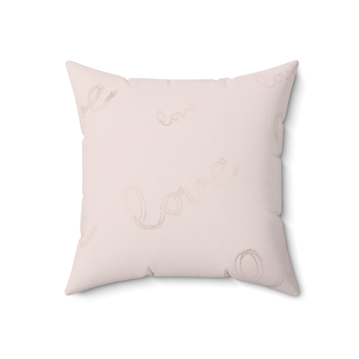 Subtle Love Script Square Pillow