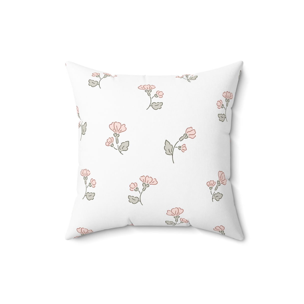 Midnight Blossom Elegance Square Pillow