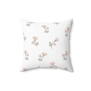 Midnight Blossom Elegance Square Pillow