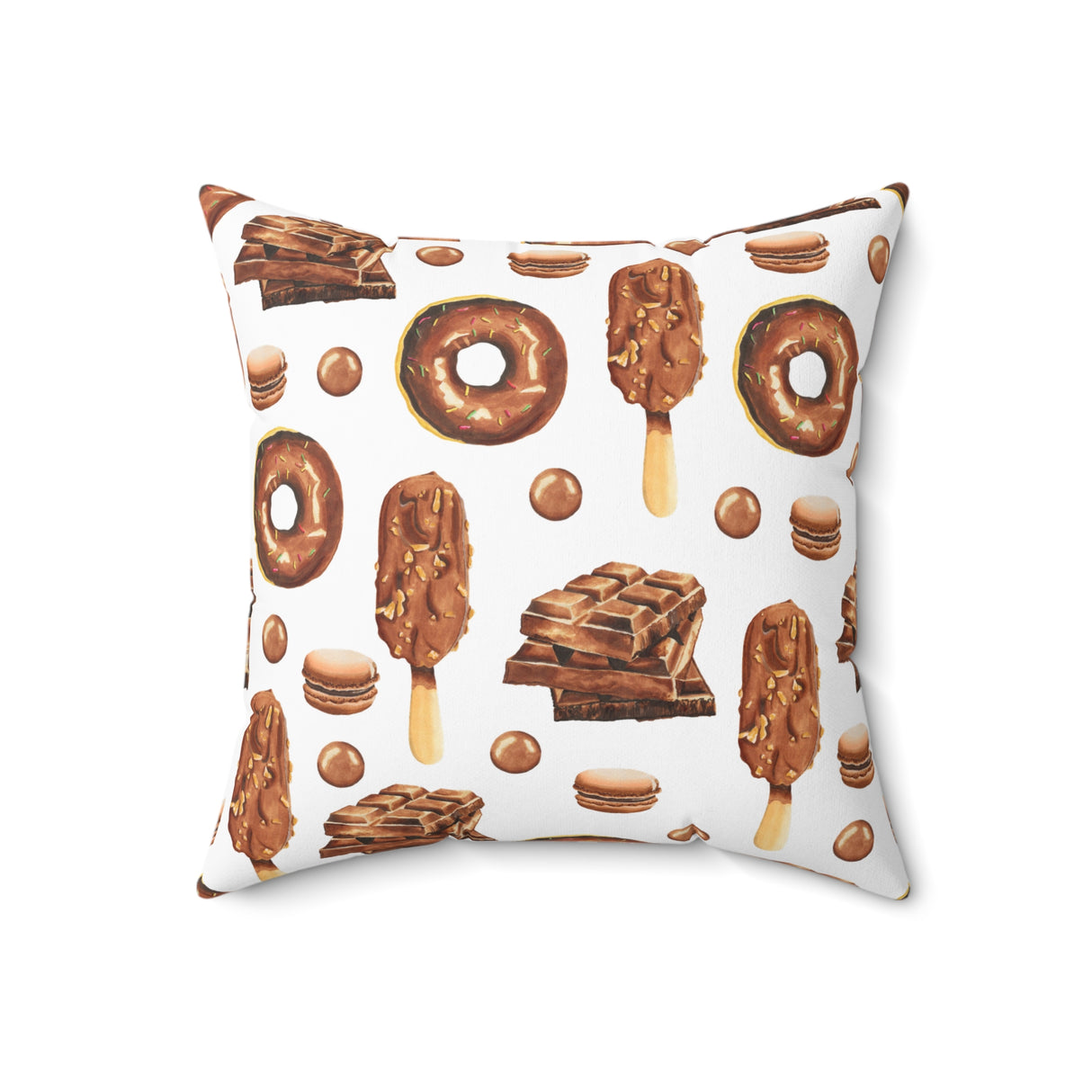 Sweet Chocolate Bliss Square Pillow