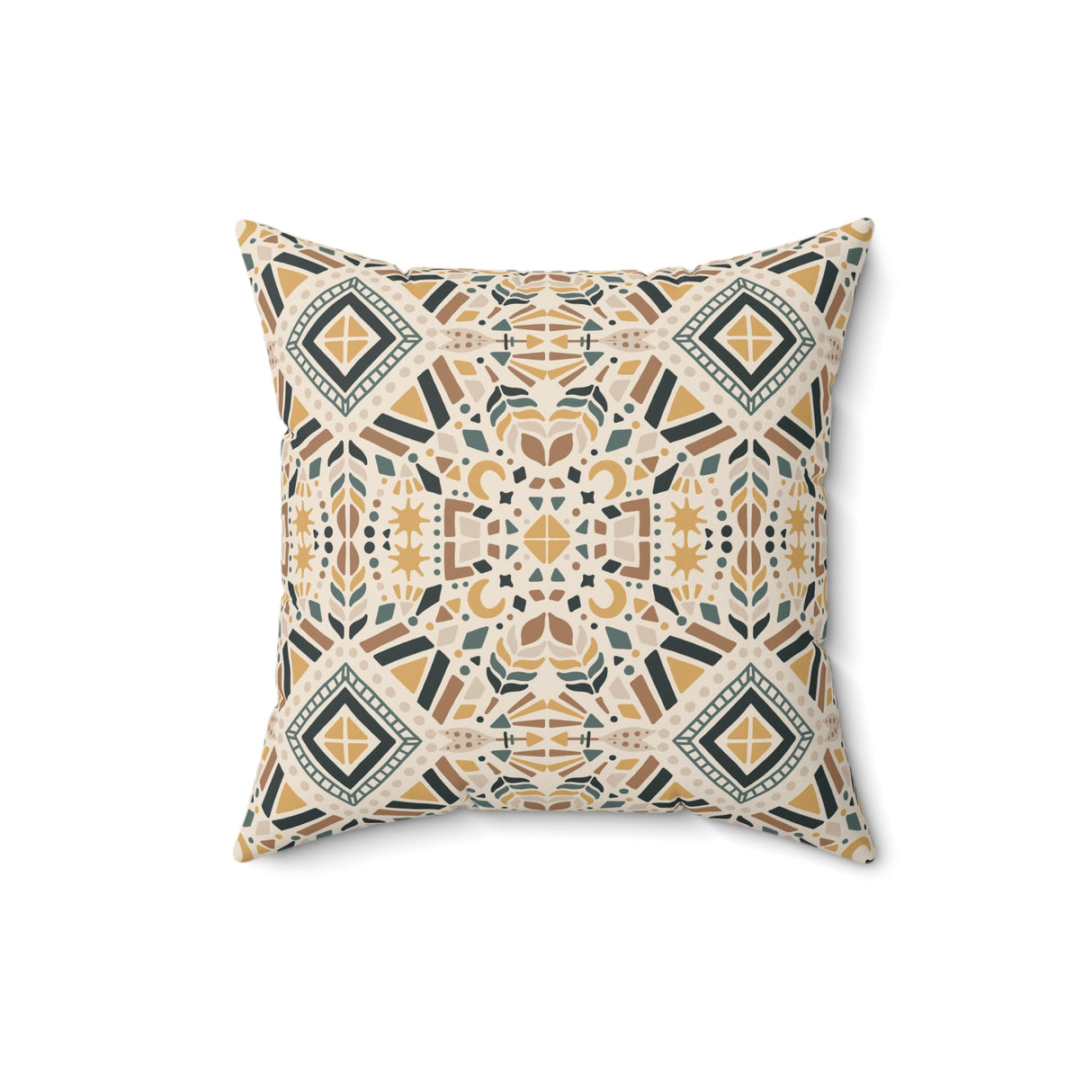 Geometric Desert Glow Square Pillow