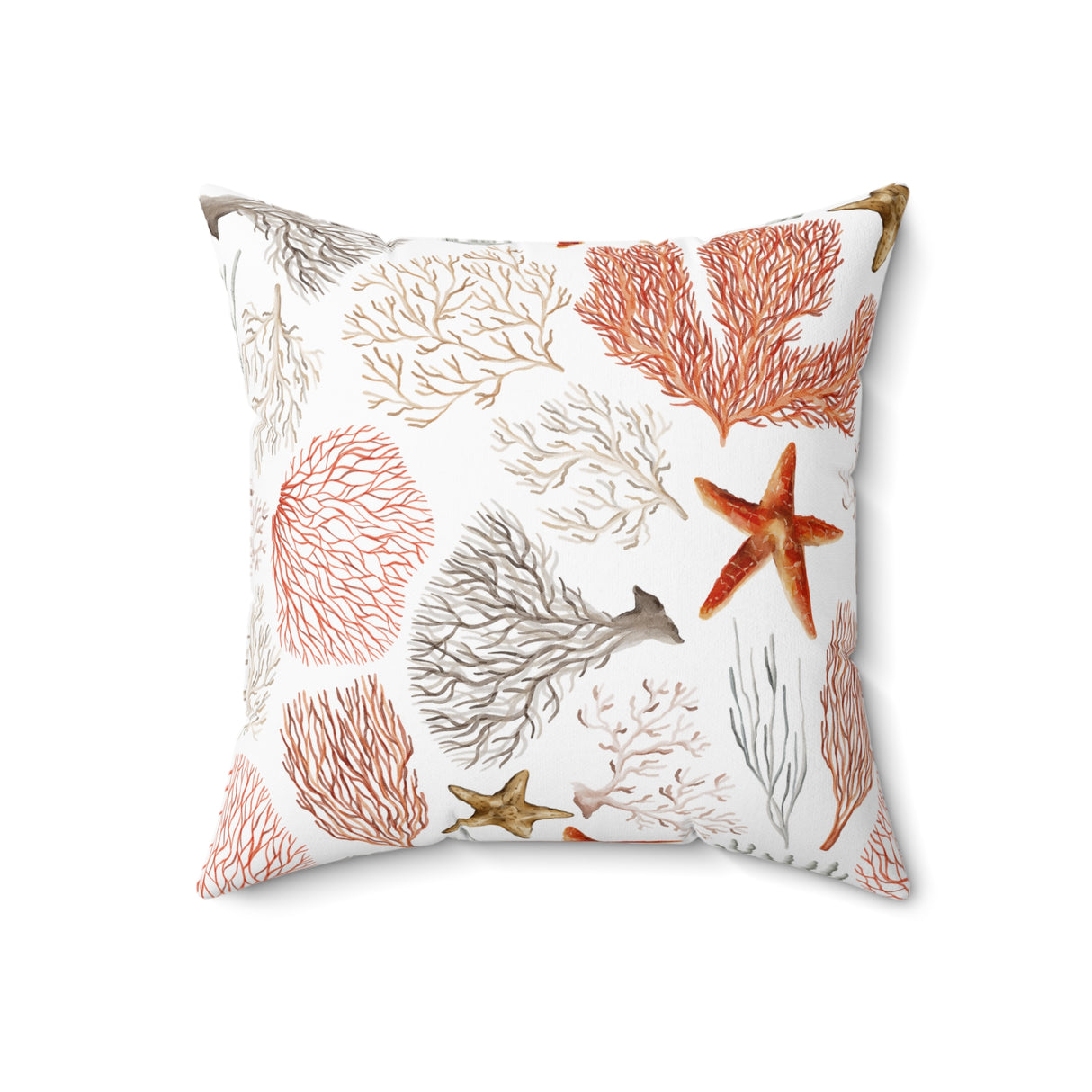 Coral Reef Harmony Square Pillow