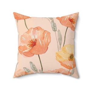 Sunset Blooms Square Pillow