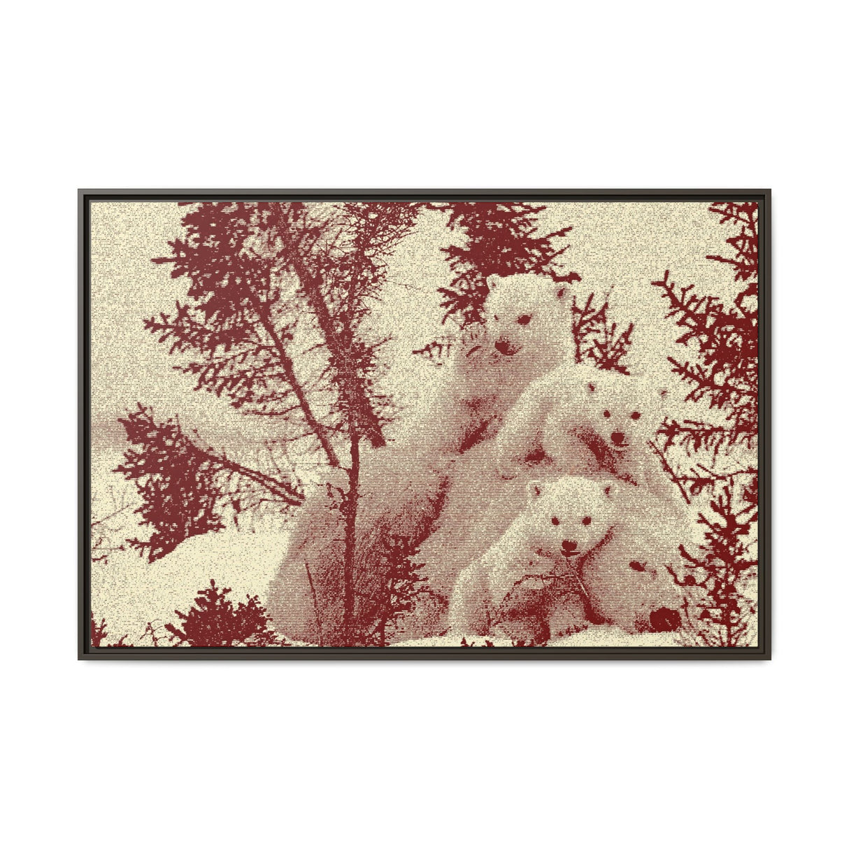 Polar Bear Mother with Triplets