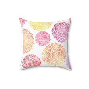 Floral Burst Radiance Square Pillow