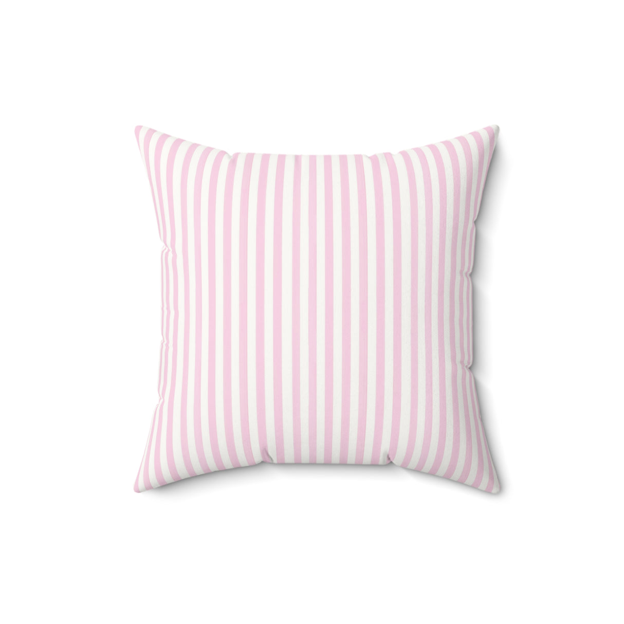 Blush Pinstripe Elegance Square Pillow