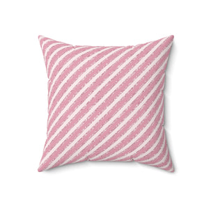 Blush Diagonal Elegance Square Pillow