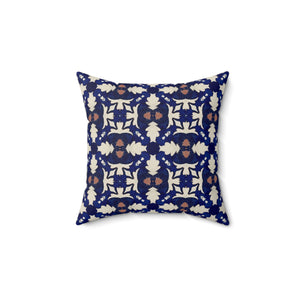 Royal Indigo Pattern Square Pillow