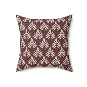 Timeless Terra Leaves Square Pillow